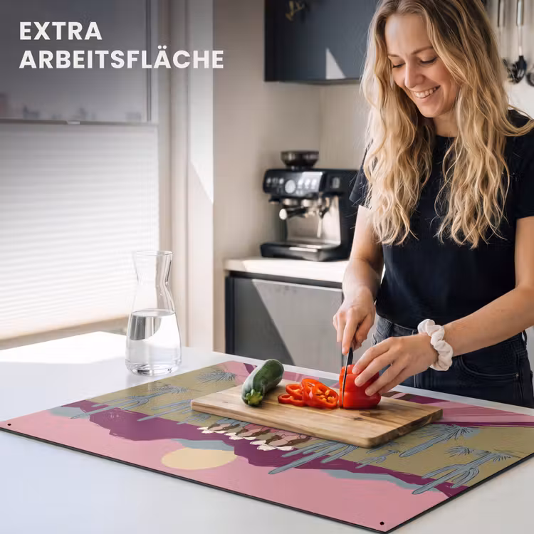 Mensen - Paard - Woestijn - Abstract - Roze Inductie beschemer met haakjes klein -ky-usp-de