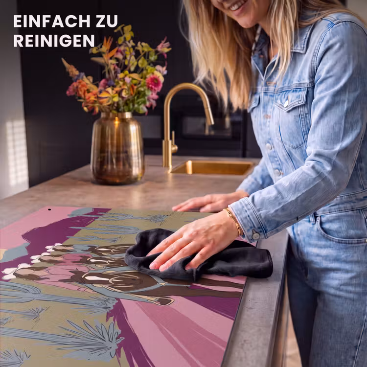 Mensen - Paard - Woestijn - Abstract - Roze Inductie beschemer met haakjes klein -ky-schoon-de