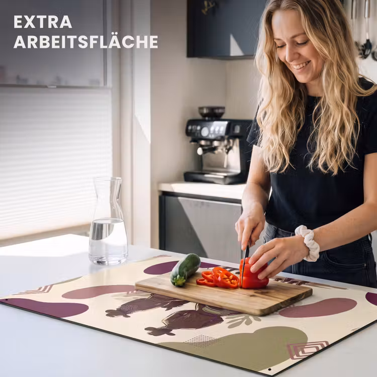 Mensen - Ruiters - Western - Illustratie - Bruin Inductie beschemer met haakjes klein -ky-usp-de
