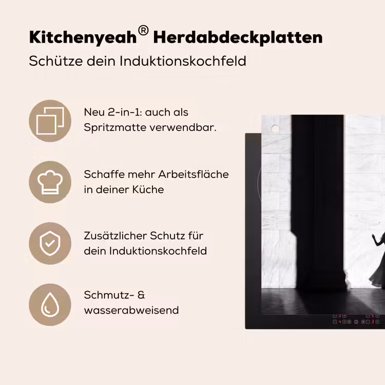 Mensen - Schaduw - Dans - Zwart-wit - Liefde Inductie beschemer met haakjes klein -ky-usp-de