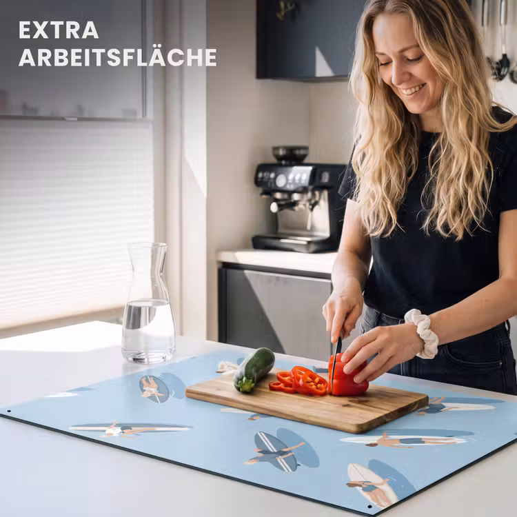 Mensen - Surfen - Water - Zomer - Illustratie Inductie beschemer met haakjes klein -ky-usp-de