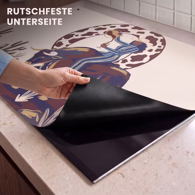 Mensen - Dieren - Cowboy - Abstract - Kleurrijk Inductie beschemer met haakjes klein -ky-onderkant-de