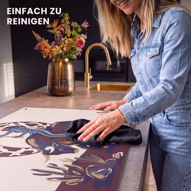 Mensen - Dieren - Cowboy - Abstract - Kleurrijk Inductie beschemer met haakjes klein -ky-schoon-de
