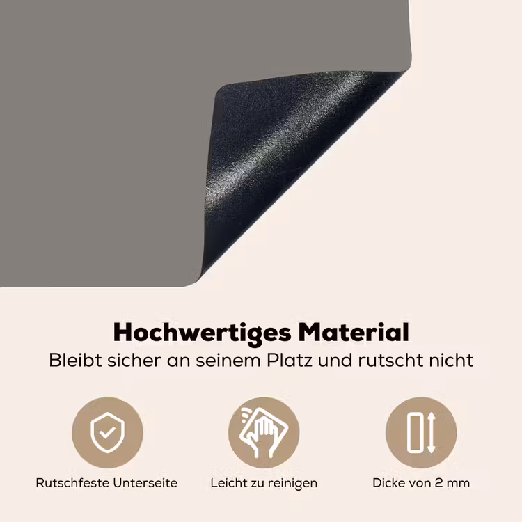 Mineral - Grey - Grijs Inductie beschemer met haakjes klein 777 -ky-onderkant-de