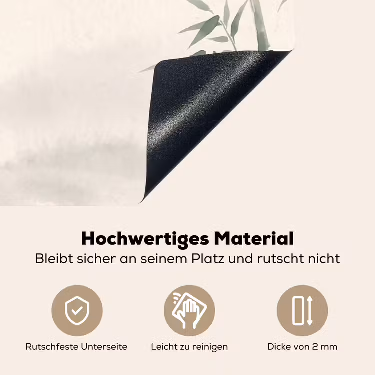 Minimalistisch - Bamboe - Groen Inductie beschemer met haakjes klein -ky-onderkant-de