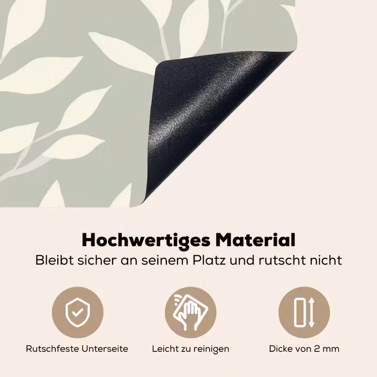 Minimalistisch - Patroon - Groen Inductie beschemer met haakjes klein 777 -ky-onderkant-de