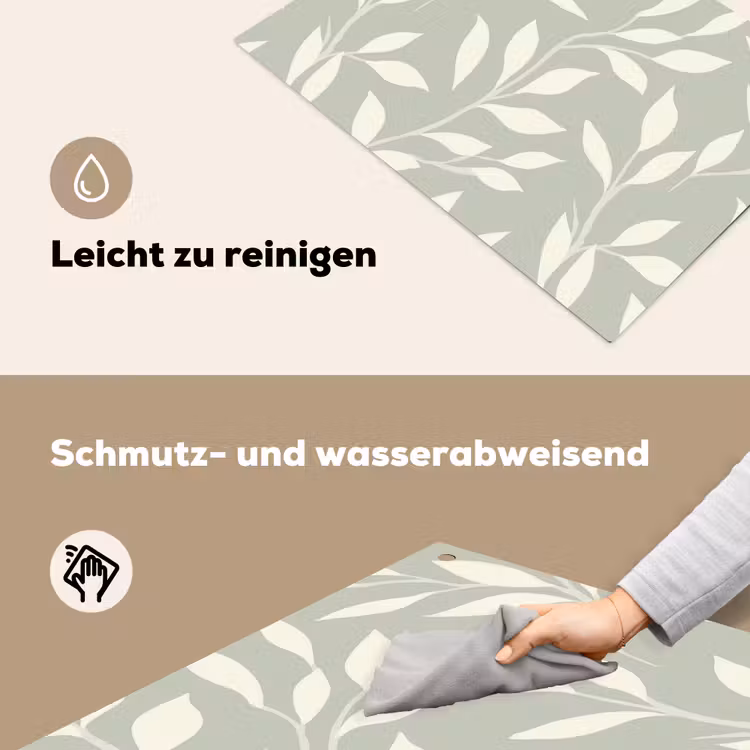 Minimalistisch - Patroon - Groen Inductie beschemer met haakjes klein 777 -ky-schoon-de