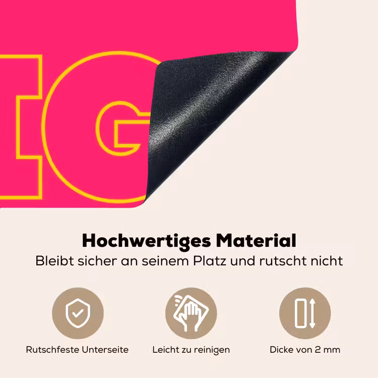 Minimalistisch - Roze - Dream big - Grafisch Inductie beschemer met haakjes klein -ky-onderkant-de