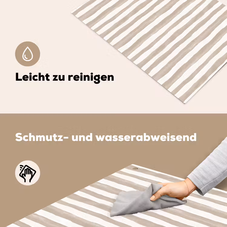 Minimalistisch - Strepen - Beige Inductie beschemer met haakjes klein 777 -ky-schoon-de