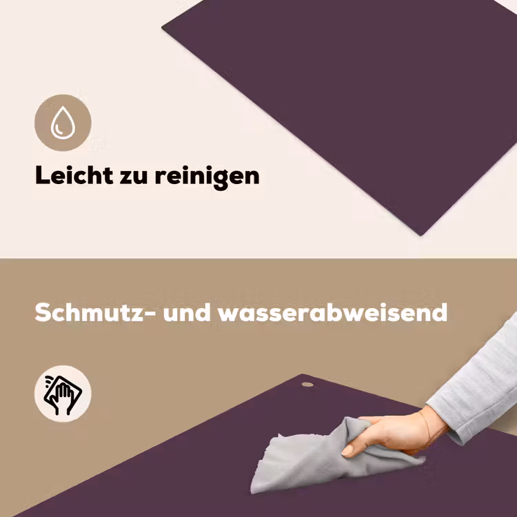 Midnight - Plum - Paars Inductie beschemer met haakjes klein 777 -ky-schoon-de