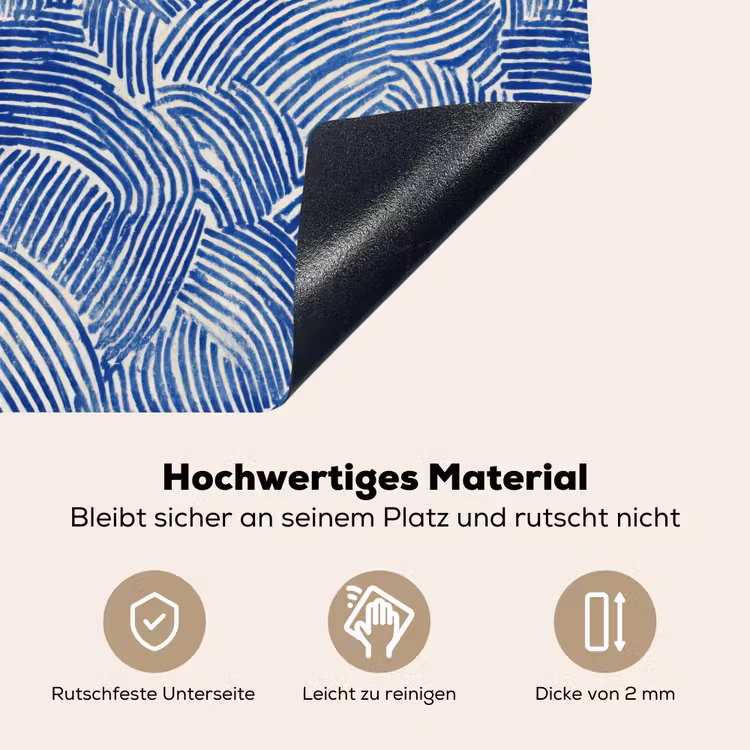 Modern - Abstract - Blauw Inductie beschemer met haakjes klein 777 -ky-onderkant-de