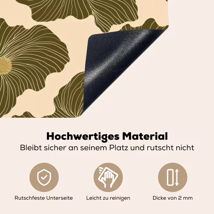 Modern - Abstract - Groen Inductie beschemer met haakjes klein 777 -ky-onderkant-de