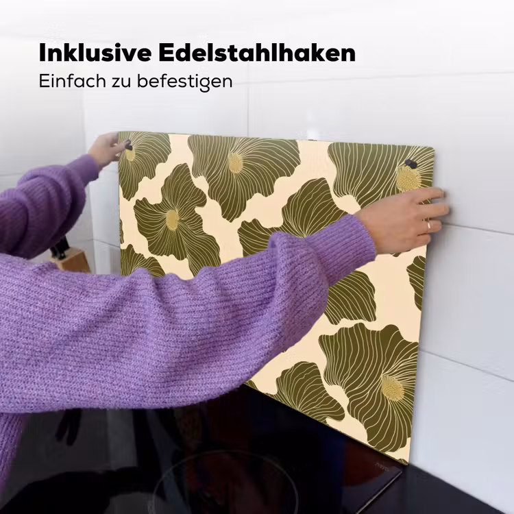 Modern - Abstract - Groen Inductie beschemer met haakjes klein 777 -ky-ophangen-de