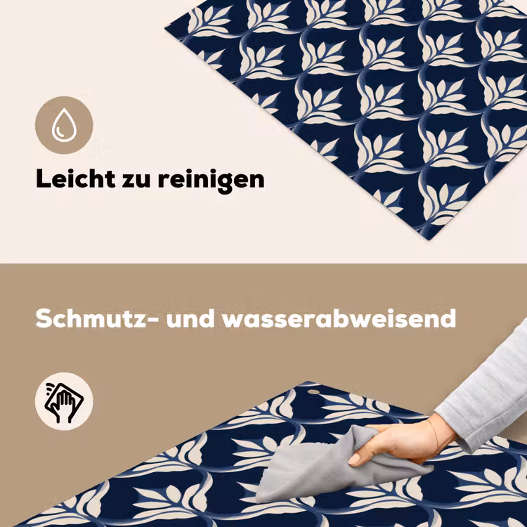 Modern - Ontwerp - Blauw Inductie beschemer met haakjes klein 777 -ky-schoon-de