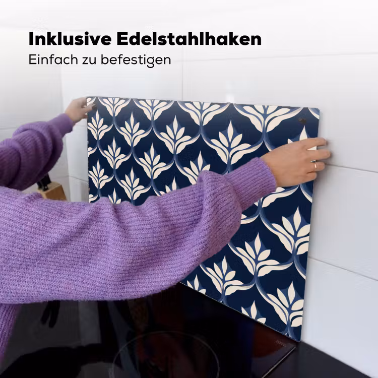 Modern - Ontwerp - Blauw Inductie beschemer met haakjes klein 777 -ky-ophangen-de