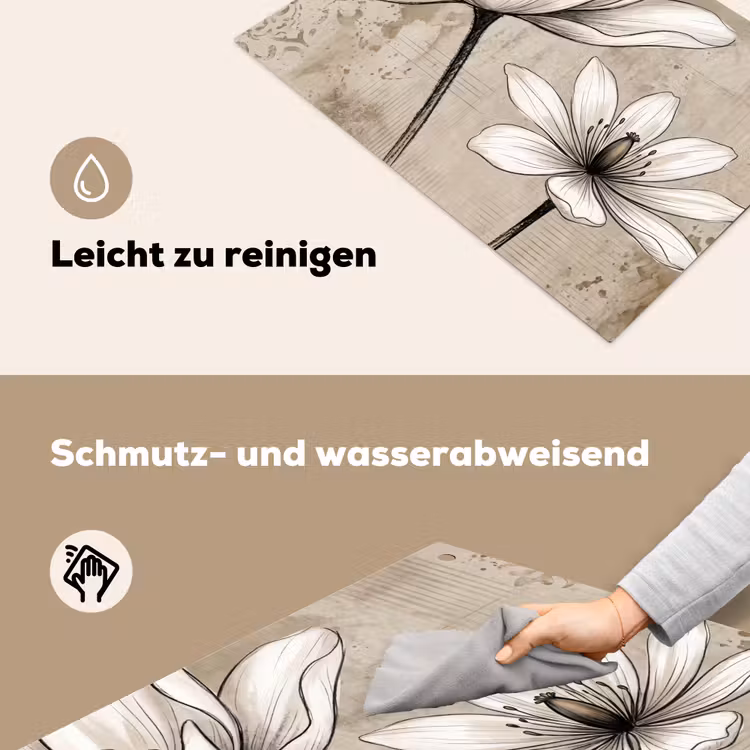 Modern - Design - Wit Inductie beschemer met haakjes klein -ky-schoon-de
