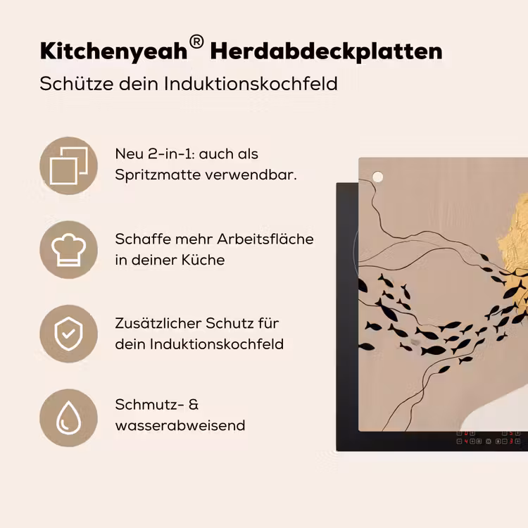 Modern - Vrouw - Goud Inductie beschemer met haakjes klein -ky-usp-de