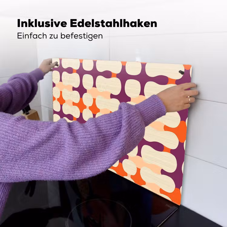 Modern - Patroon - Kleurrijk Inductie beschemer met haakjes klein 777 -ky-ophangen-de