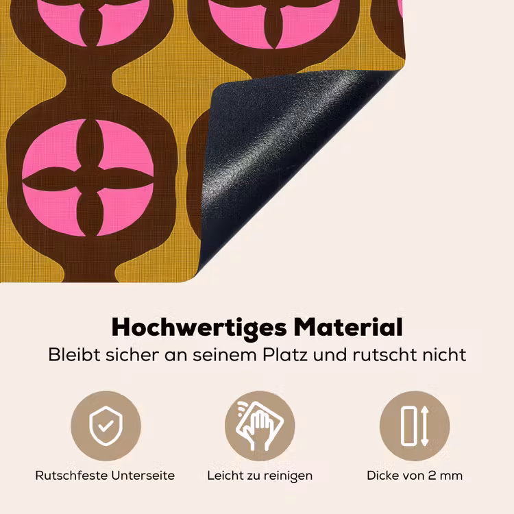 Modern - Patroon - Roze Inductie beschemer met haakjes klein 777 -ky-onderkant-de