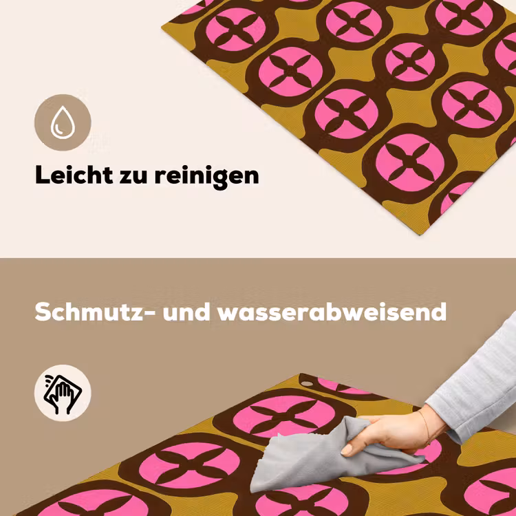 Modern - Patroon - Roze Inductie beschemer met haakjes klein 777 -ky-schoon-de