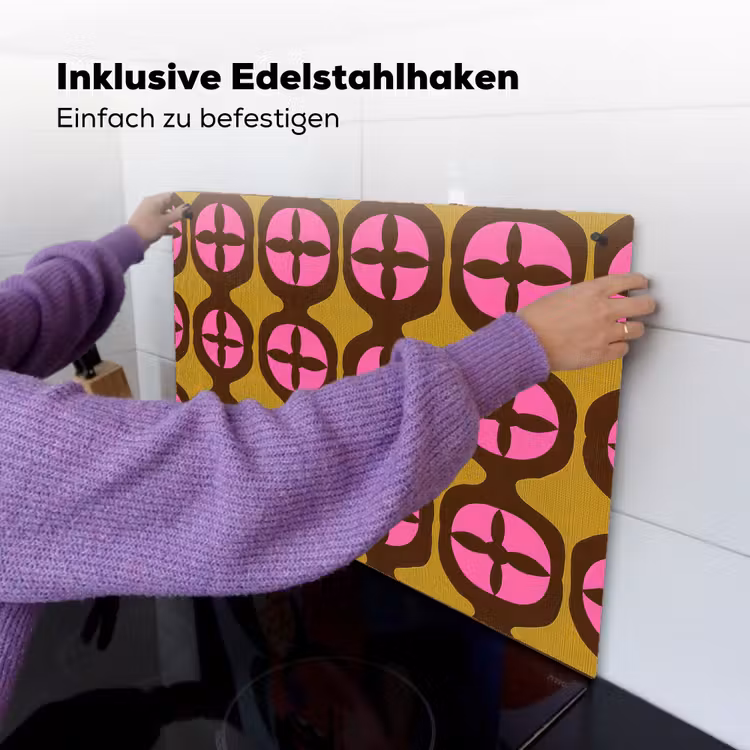 Modern - Patroon - Roze Inductie beschemer met haakjes klein 777 -ky-ophangen-de