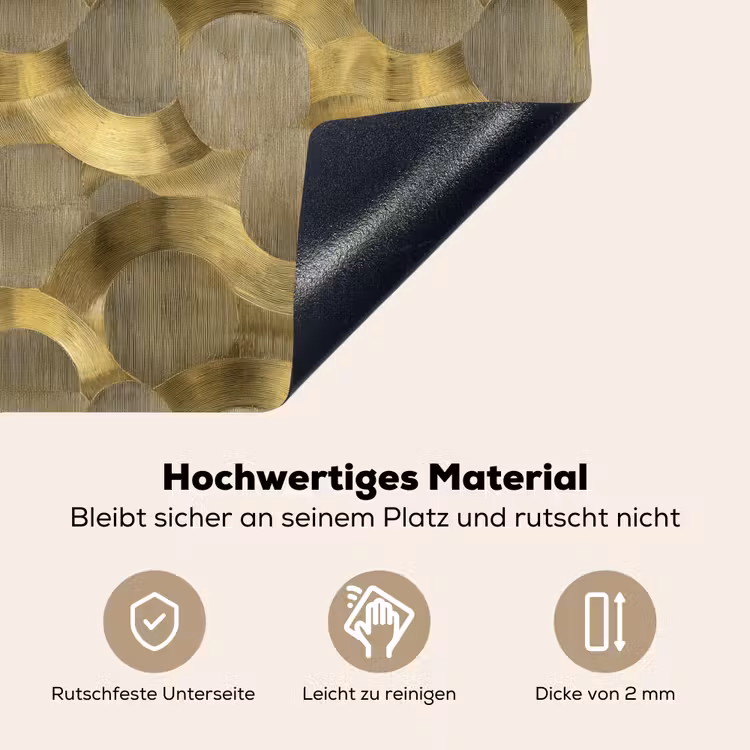 Modern - Geometrisch - Goud Inductie beschemer met haakjes klein 777 -ky-onderkant-de