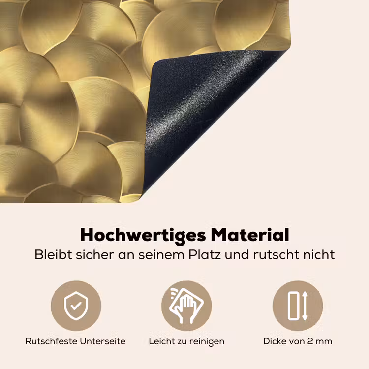 Modern - Cirkel - Goud Inductie beschemer met haakjes klein 777 -ky-onderkant-de