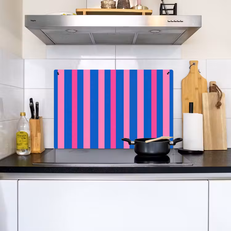 Modern - Optisch - Roze Inductie beschemer met haakjes klein 777 -sfeer2