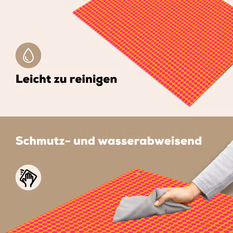 Modern - Stippen - Oranje Inductie beschemer met haakjes klein 777 -ky-schoon-de