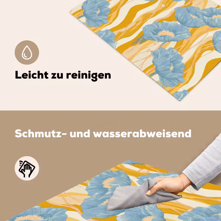 Papavers - Botanisch - Blauw Inductie beschemer met haakjes klein 777 -ky-schoon-de