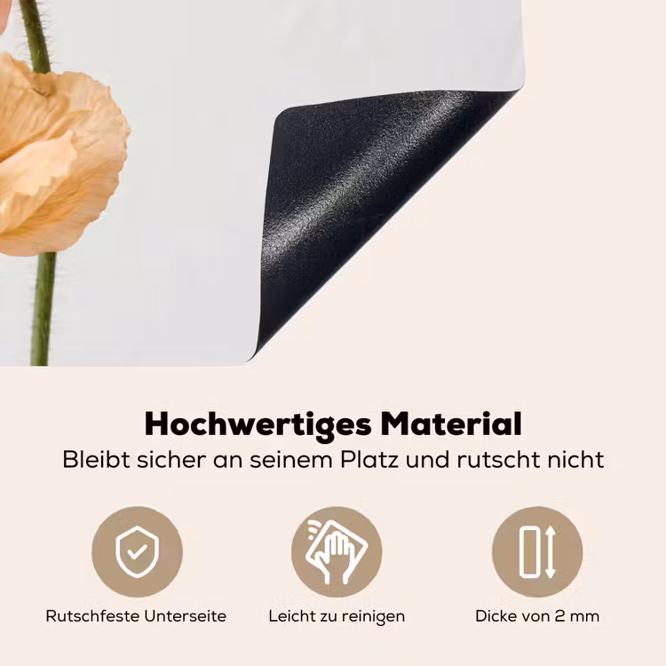 Papavers - Botanisch - Roze Inductie beschemer met haakjes klein -ky-onderkant-de