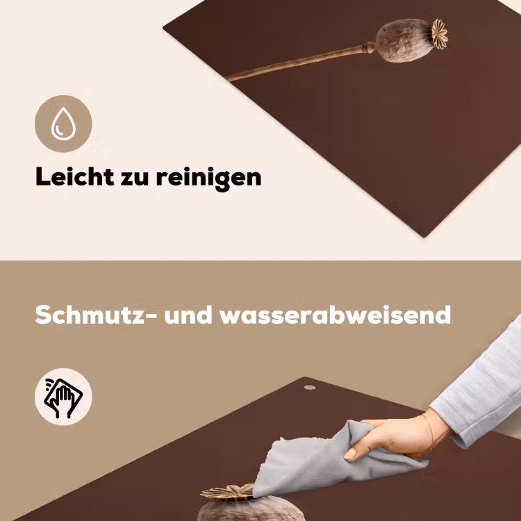 Papaverbol - Droogbloem - Bruin - Minimalistisch Inductie beschemer met haakjes klein -ky-schoon-de