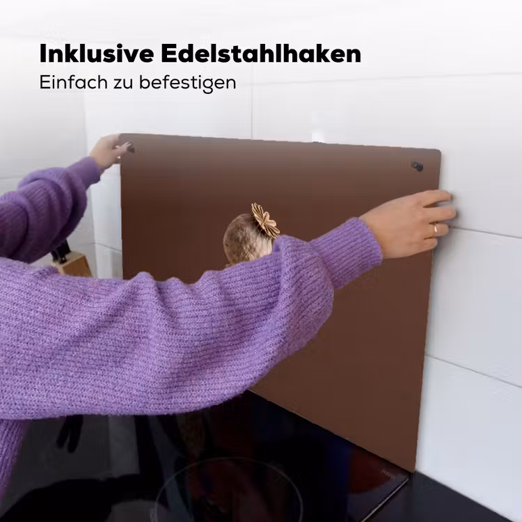 Papaverbol - Droogbloem - Bruin - Minimalistisch Inductie beschemer met haakjes klein -ky-ophangen-de
