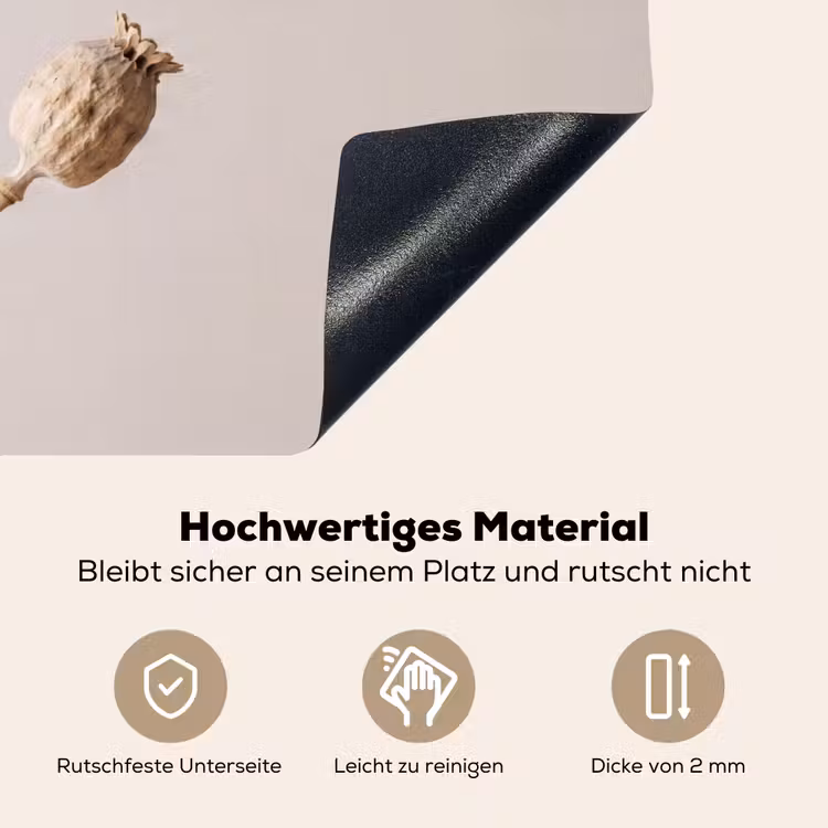 Papaverbollen - Droogbloemen - Minimalistisch - Beige - Rustig Inductie beschemer met haakjes klein -ky-onderkant-de