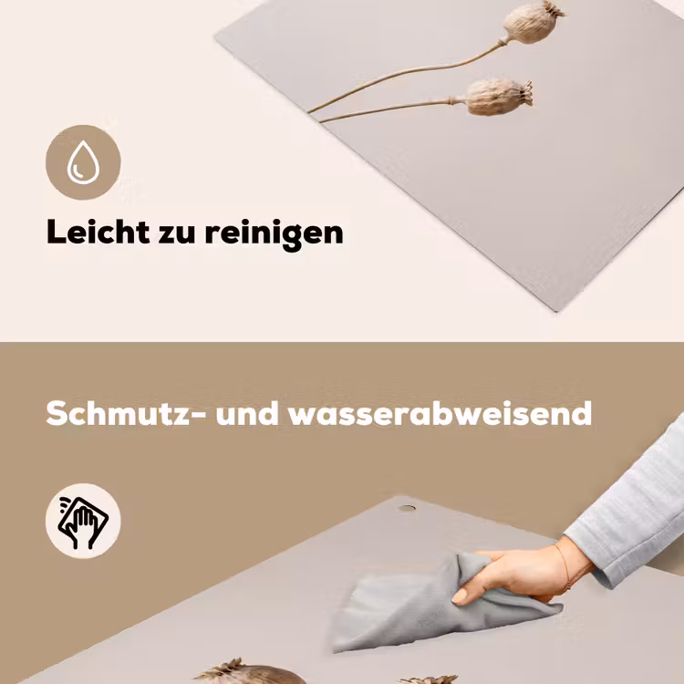 Papaverbollen - Droogbloemen - Minimalistisch - Beige - Rustig Inductie beschemer met haakjes klein -ky-schoon-de