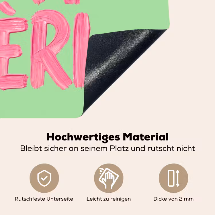 Mon cheri - Groen - Roze Inductie beschemer met haakjes klein -ky-onderkant-de