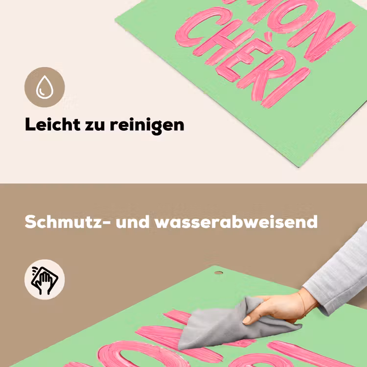 Mon cheri - Groen - Roze Inductie beschemer met haakjes klein -ky-schoon-de
