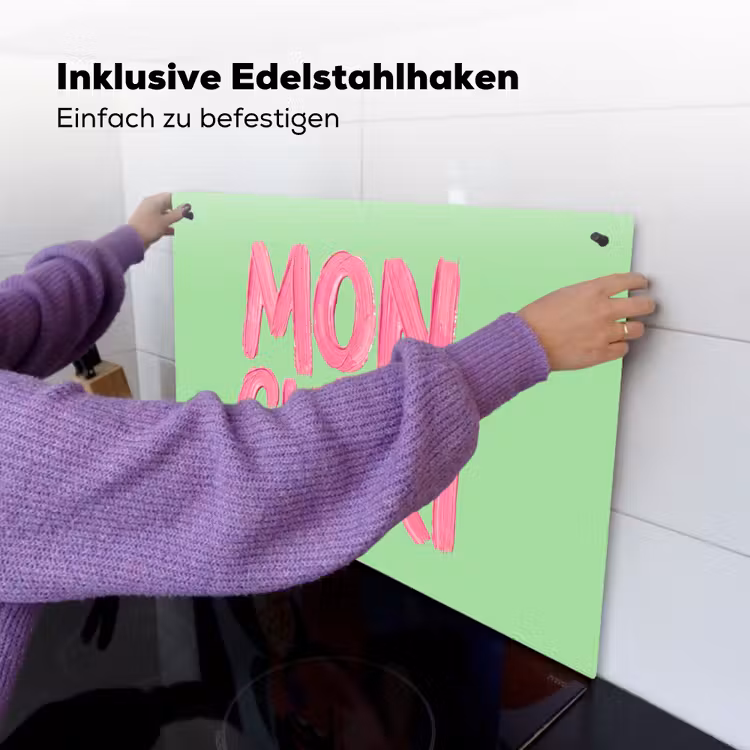 Mon cheri - Groen - Roze Inductie beschemer met haakjes klein -ky-ophangen-de