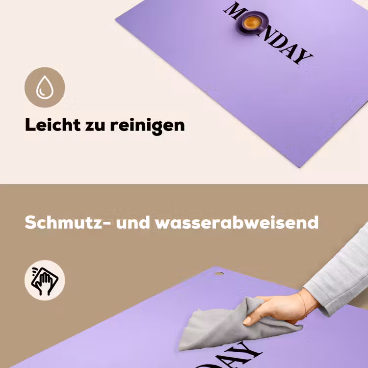 Maandag - Mok - Koffie - Paars Inductie beschemer met haakjes klein -ky-schoon-de