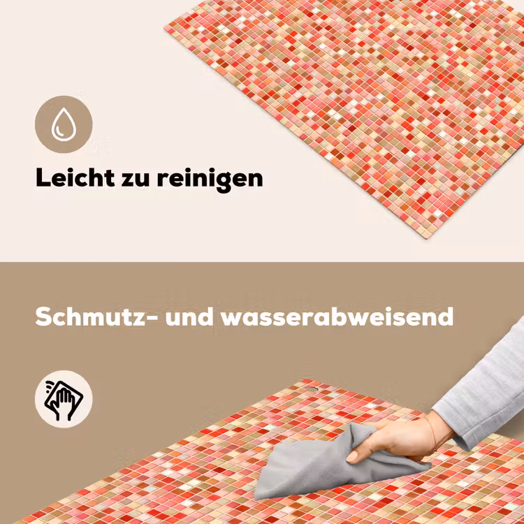Mozaïek - Tegel - Patroon - Kleurrijk Inductie beschemer met haakjes klein 777 -ky-schoon-de