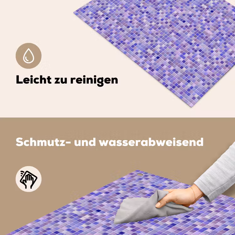 Mozaïek - Tegels - Lila - Amethist Inductie beschemer met haakjes klein 777 -ky-schoon-de
