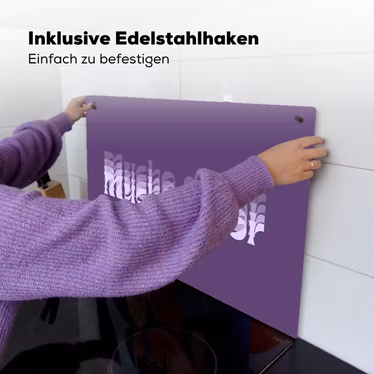 Mucho amor - Paars - Grafisch Inductie beschemer met haakjes klein -ky-ophangen-de