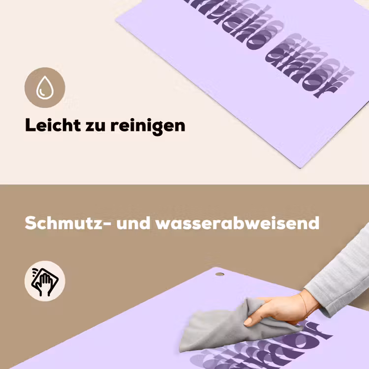 Mucho amor - Paars - Gelaagde letters Inductie beschemer met haakjes klein -ky-schoon-de