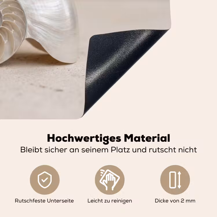 Schelp - Spiraal - Beige Inductie beschemer met haakjes klein -ky-onderkant-de