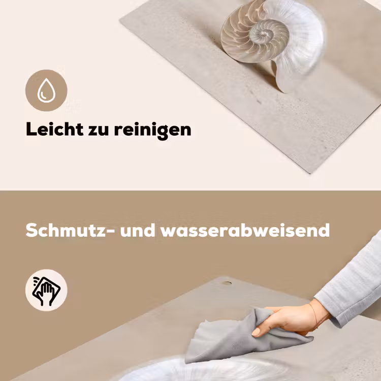 Schelp - Spiraal - Beige Inductie beschemer met haakjes klein -ky-schoon-de