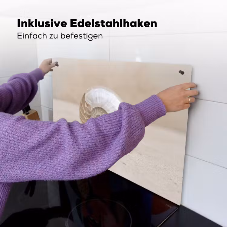 Schelp - Spiraal - Beige Inductie beschemer met haakjes klein -ky-ophangen-de