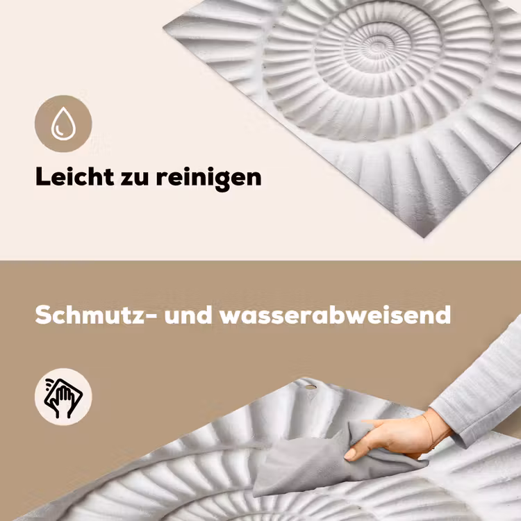 Schelp - Spiraal - Wit Inductie beschemer met haakjes klein -ky-schoon-de