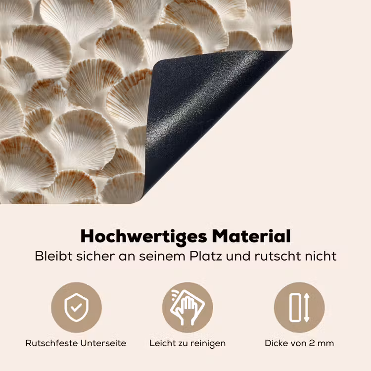 Schelpen - Waaiervorm - Wit Inductie beschemer met haakjes klein 777 -ky-onderkant-de