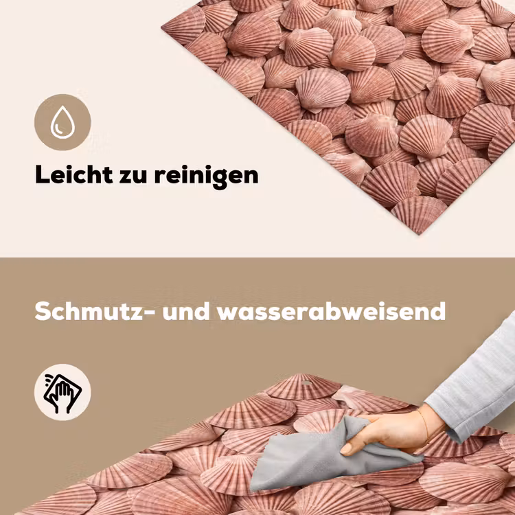 Schelpen - Patroon - Roze Inductie beschemer met haakjes klein -ky-schoon-de