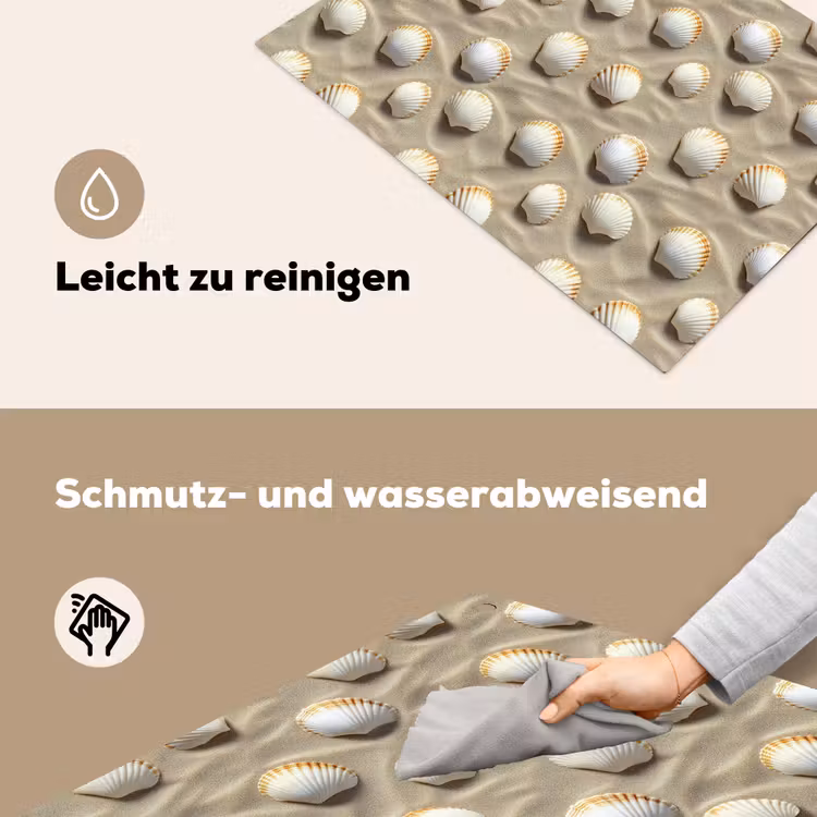 Schelpen - Zand - Maritiem Inductie beschemer met haakjes klein 777 -ky-schoon-de